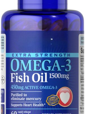 Extra Strength Omega-3 Fish Oil 1500 mg (450 mg Active Omega-3)