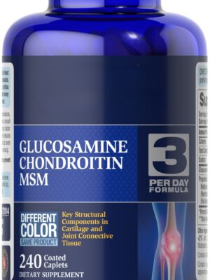 Glucosamine, Chondroitin & MSM -3 Per Day Formula